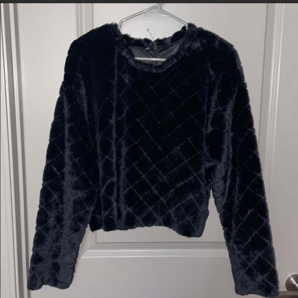 Zara Fuzzy cropped ( waistline) Zara Top